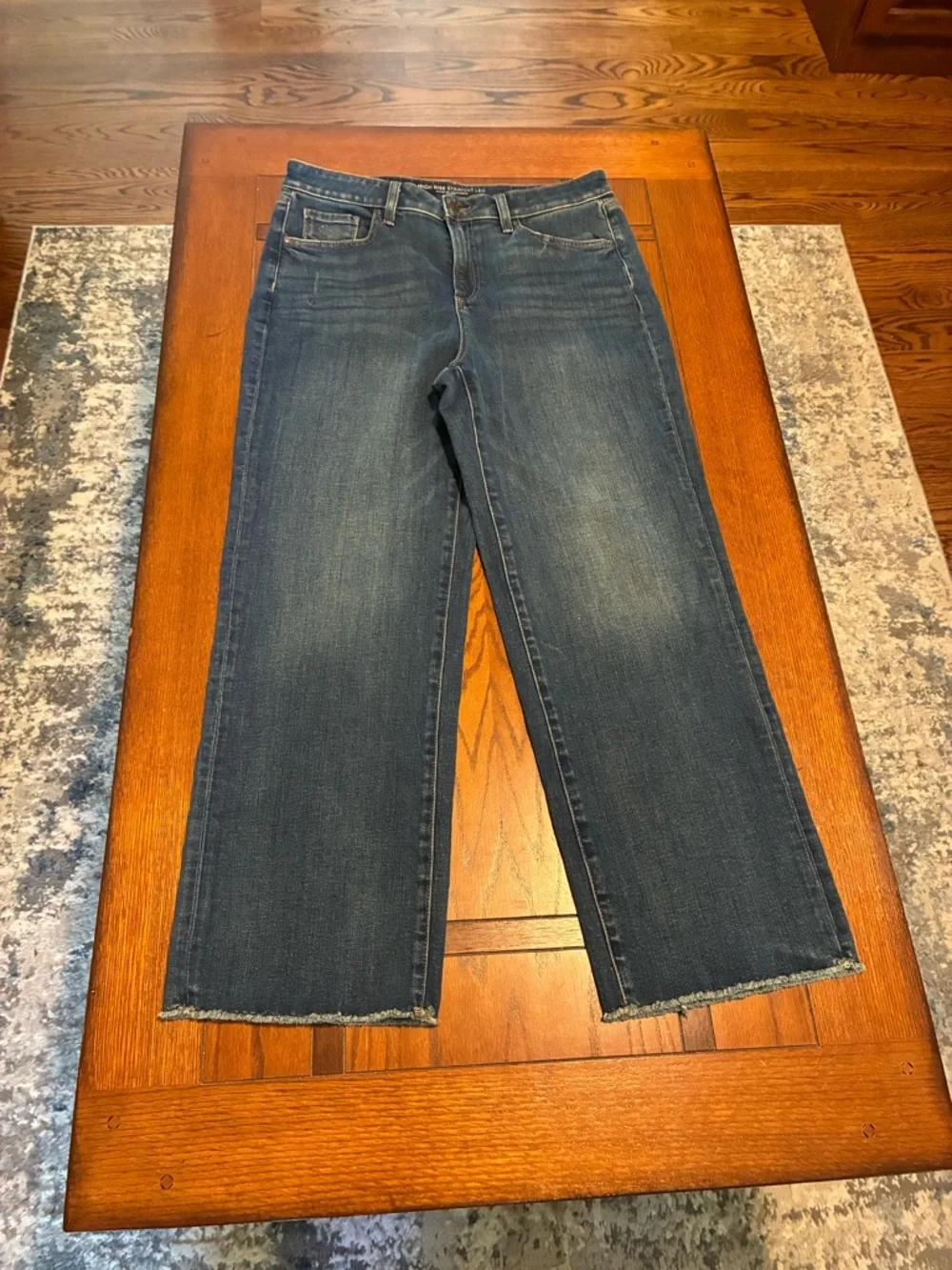 Chico's Mid Wash Straight Leg Jeans in Blue - Picture 2 of 5